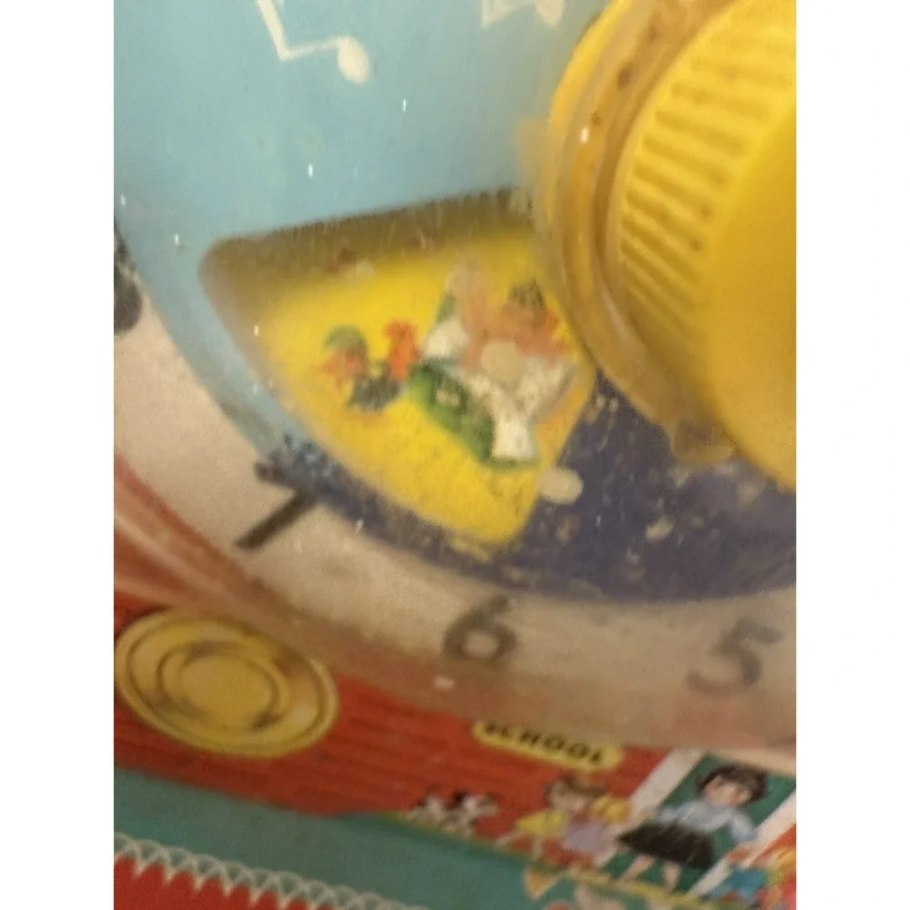 Vintage Fisher Price Music Box Teaching Clock 998‎ Works Wood Toy 1960s -video